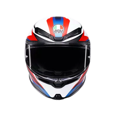 K6 S TIMEWARP MATT BLACK/RED/BLUE - MOTORBIKE FULL FACE HELMET DOT (E2206) -  - 2