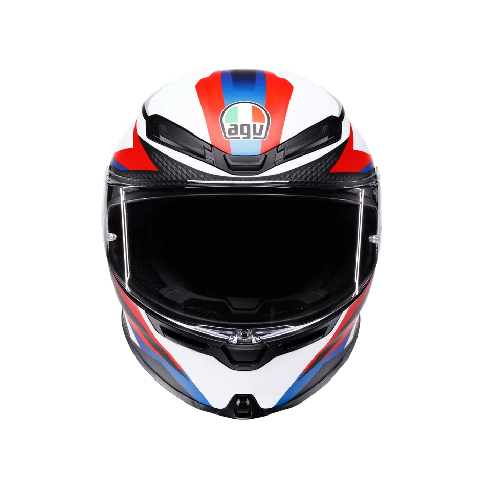 K6 S TIMEWARP MATT BLACK/RED/BLUE - MOTORBIKE FULL FACE HELMET DOT (E2206) -  - 2