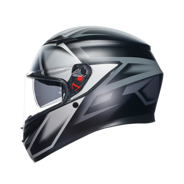 k3-compound-matt-black-grey-motorbike-full-face-helmet-e2206 image number 3