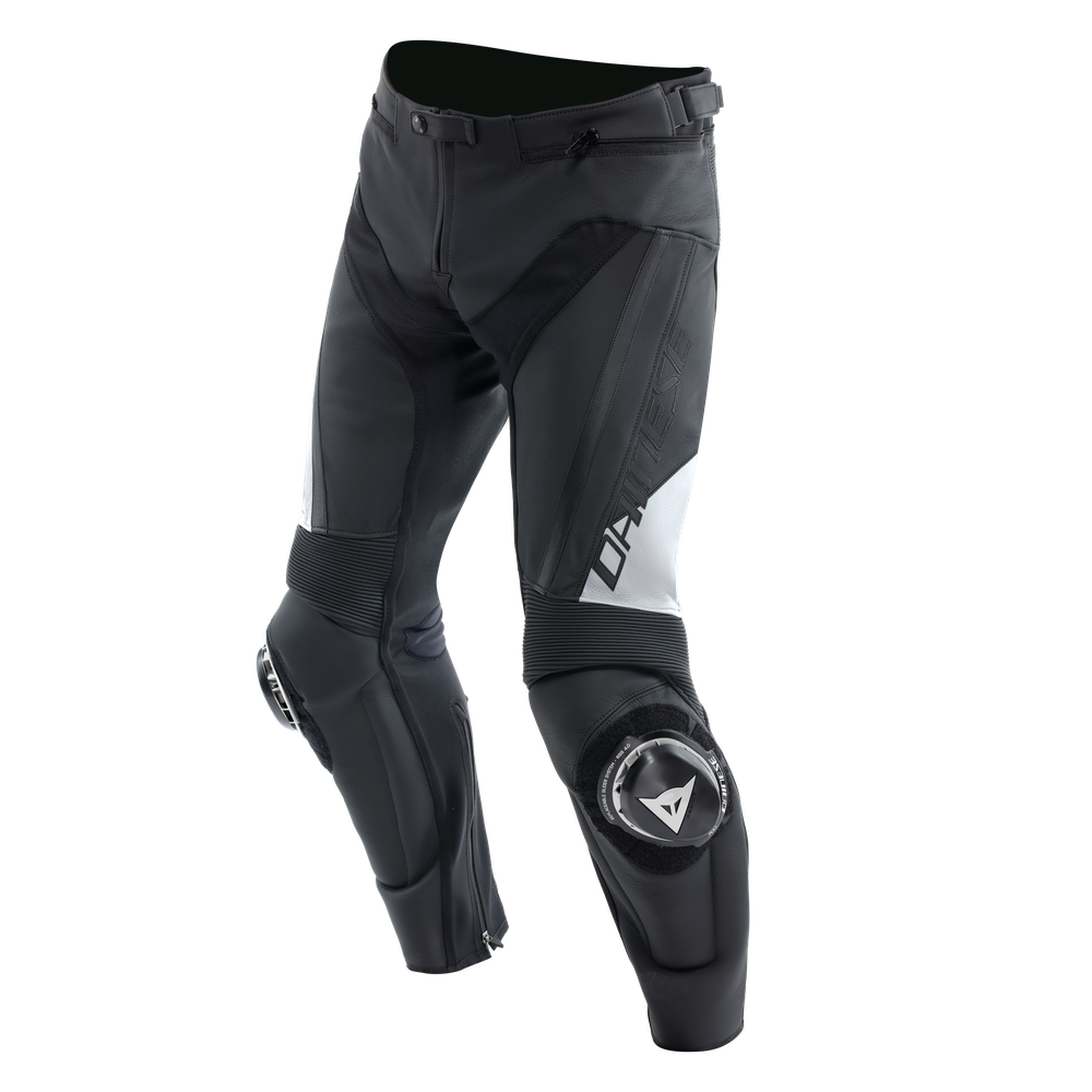 delta-4-motorradhose-aus-leder-herren-black-white image number 0