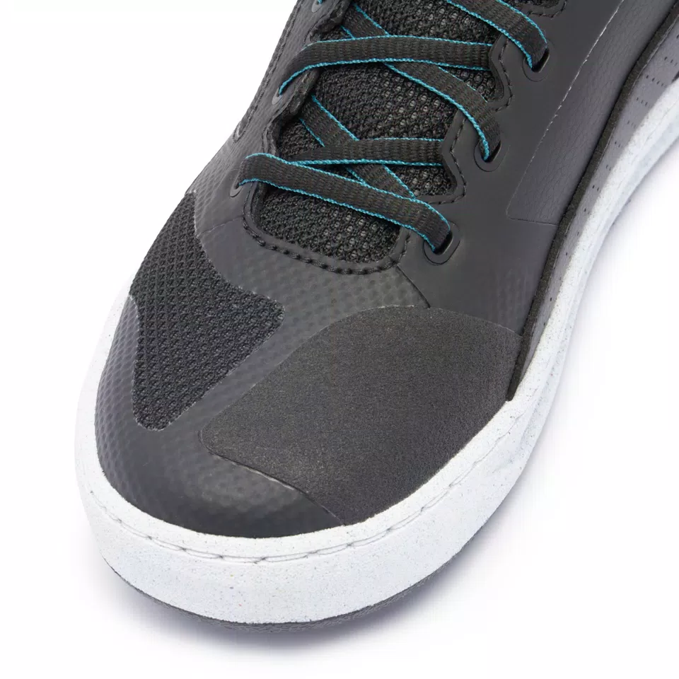SUBURB AIR - WOMEN'S SUMMER MOTORCYCLE SHOES IN FABRIC - BLACK/WHITE/HARBOR BLUE - 8