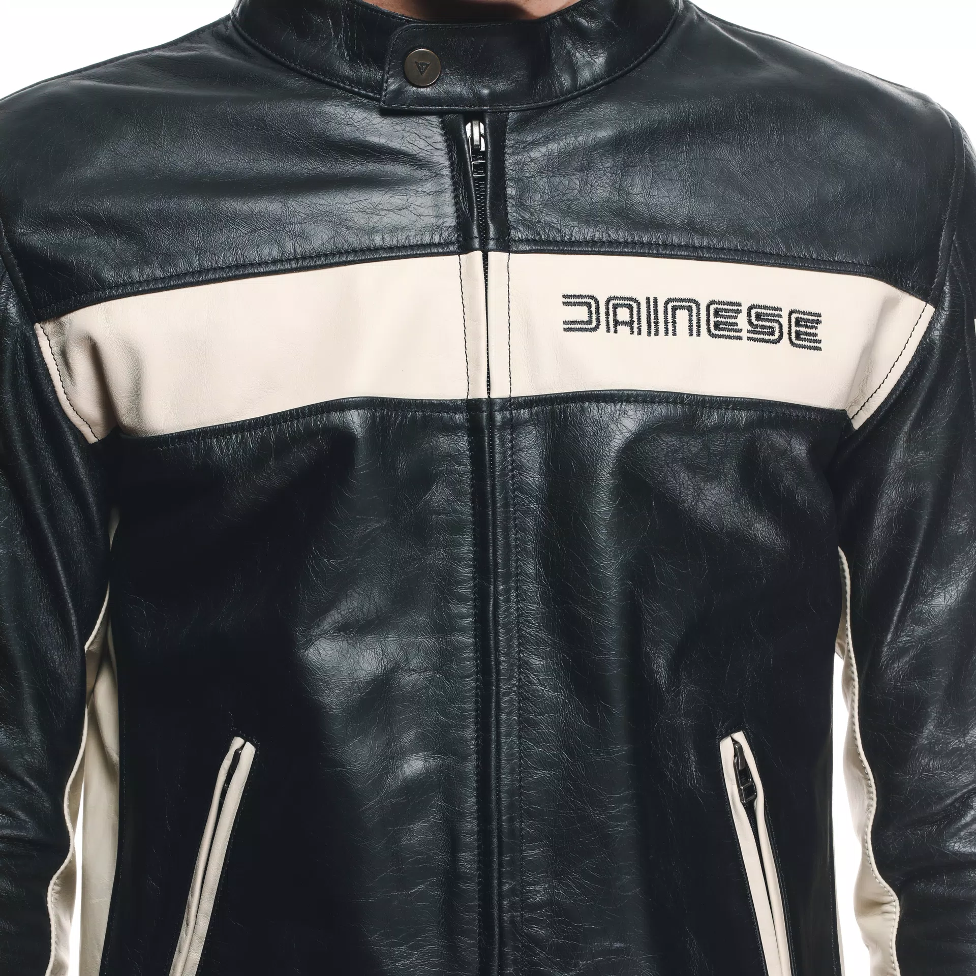 新同品 DAINESE HF D1 PERF.LEATHER JACKET 50 HF D1 - MEN'S MOTORCYCLE LEATHER JACKET | BLACK/RED/BLUE | Dainese