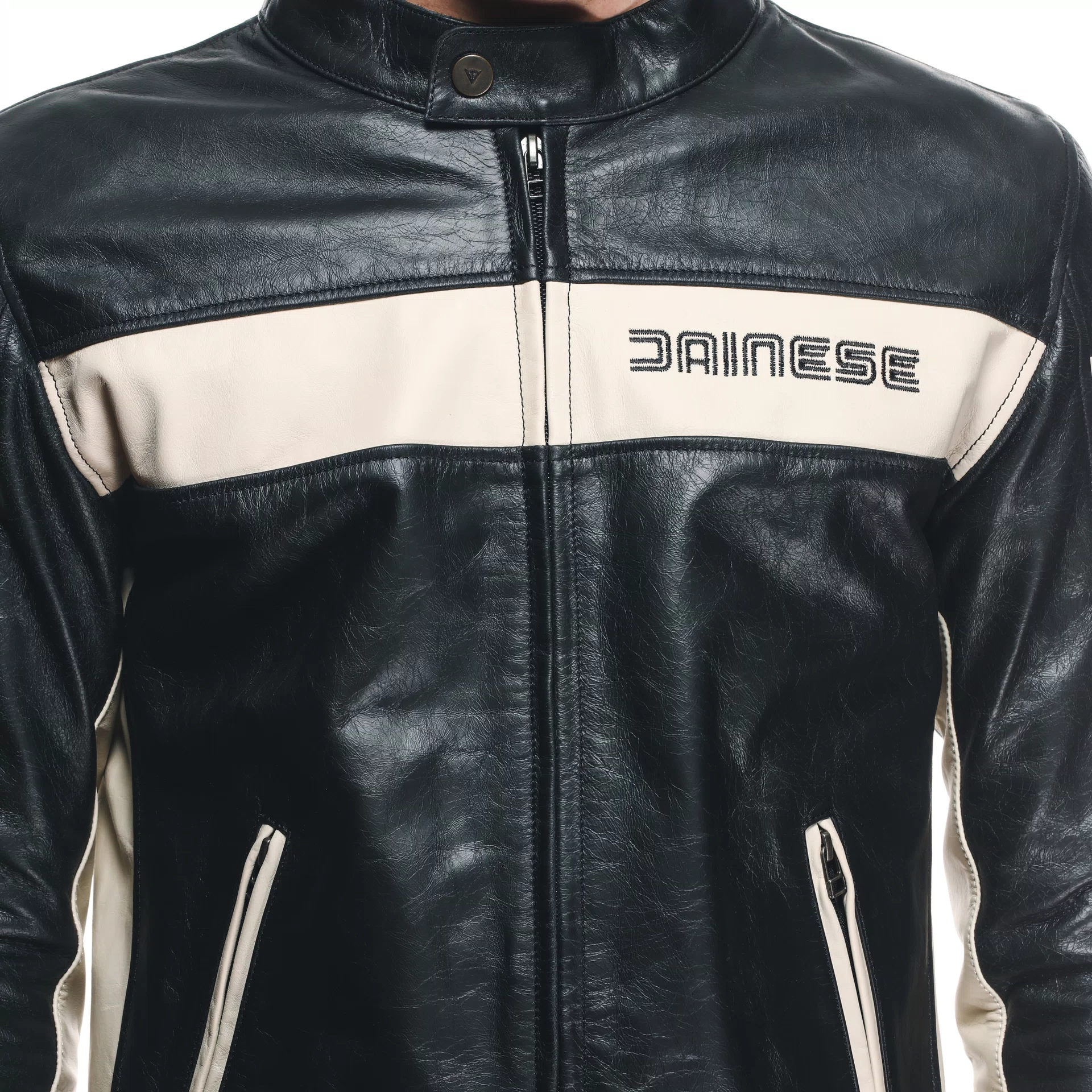 HF D1 MEN S MOTORCYCLE LEATHER JACKET BLACK RED BLUE Dainese