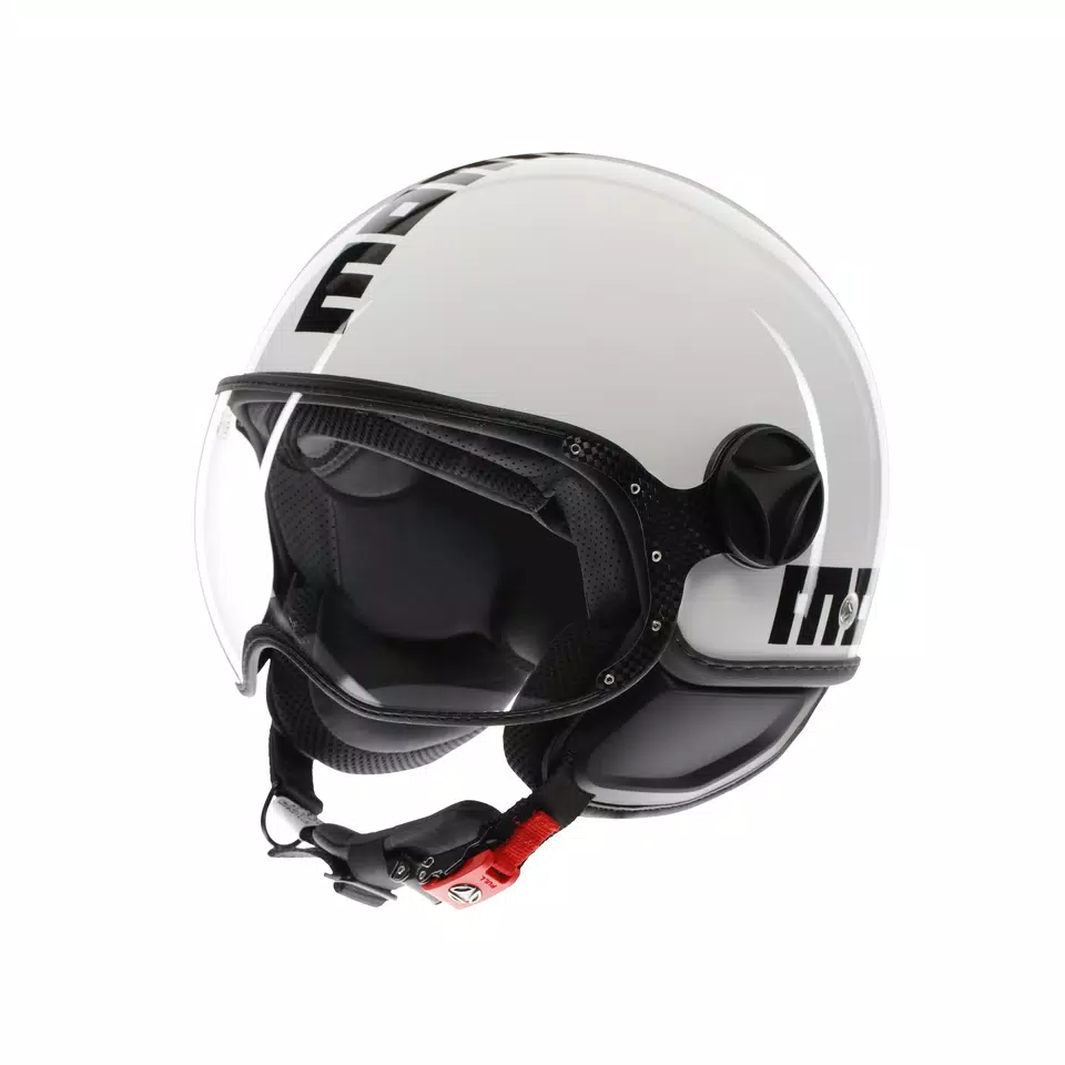 MOMODESIGN FGTR CLASSIC BLANCO NEGRO CASCO JET CON VISERA E2206 Dainese