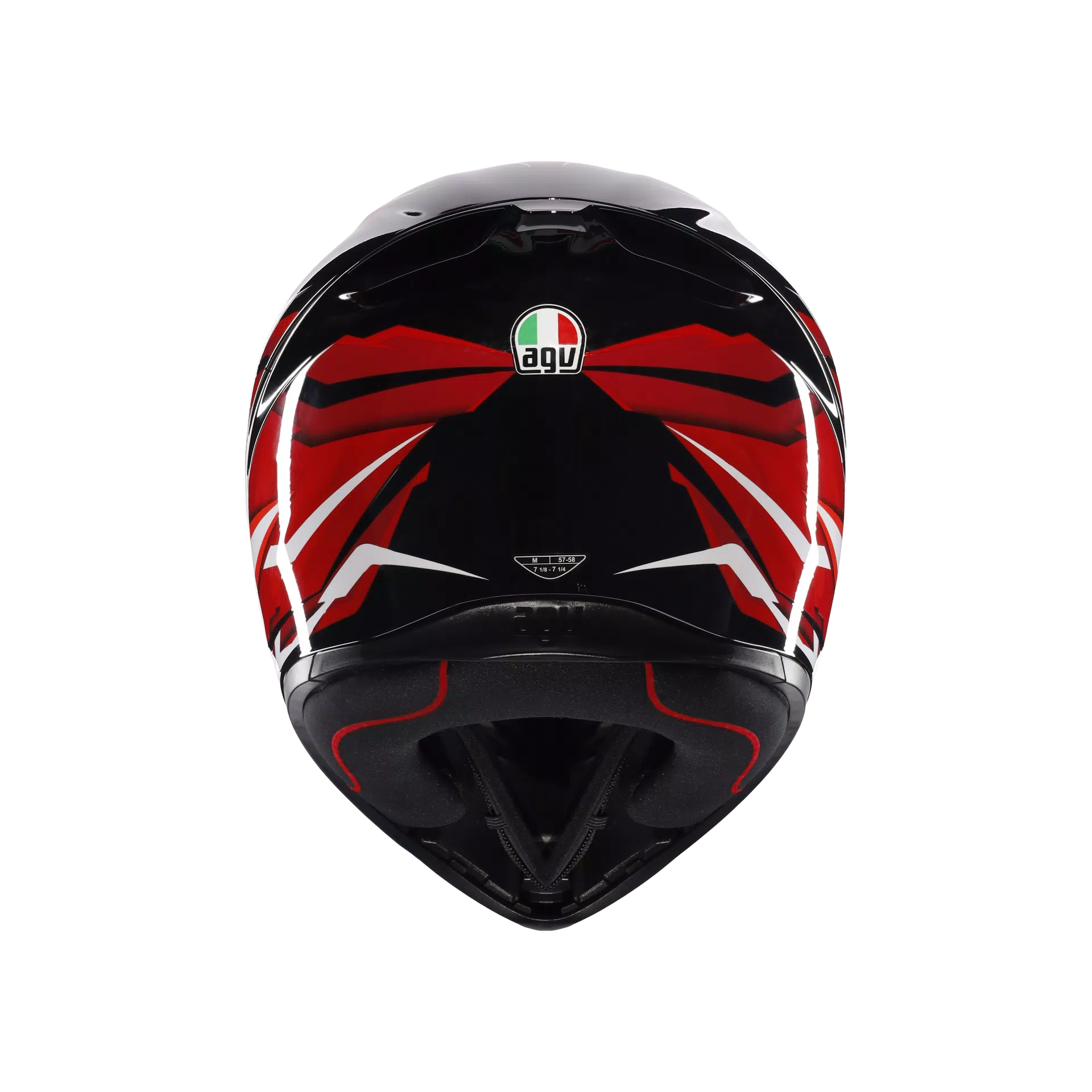 K1 S LION BLACK/RED/WHITE - MOTORBIKE FULL FACE HELMET DOT (E2206)