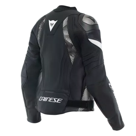 AVRO 5 CHAQUETA DE CUERO MOTO MUJER - BLACK/BLACK/WHITE - 2