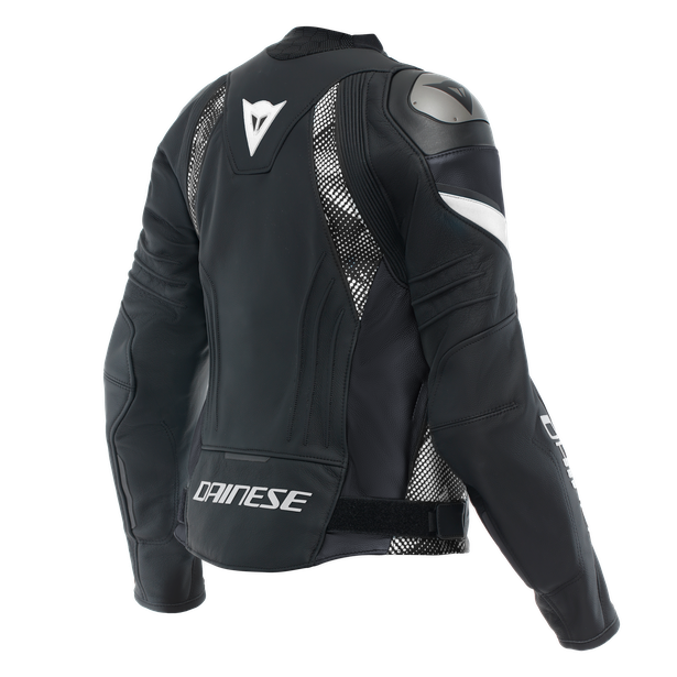 avro-5-giacca-moto-in-pelle-donna-black-black-white image number 1