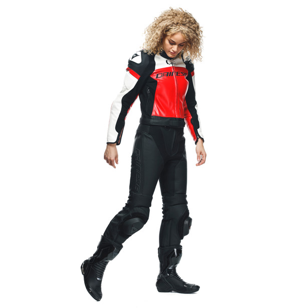 mirage-lady-leather-2pcs-suit-black-lava-red-white image number 7