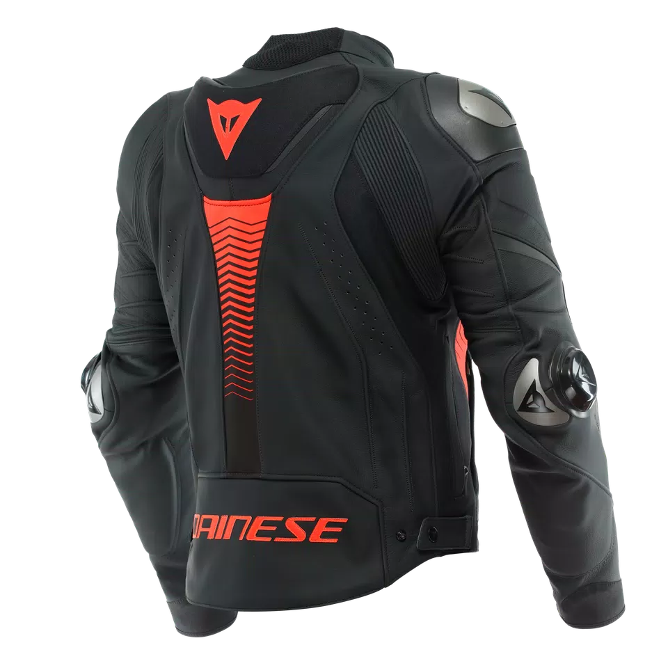 SUPER SPEED 4 LEATHER JACKET - BLACK-MATT/FLUO-RED - 2