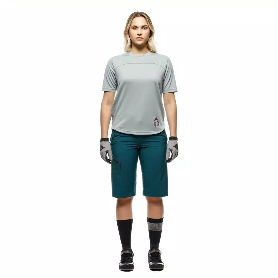 HG OMNIA - PANTALONS COURTS VÉLO POUR FEMME - DEEP GREEN - 3
