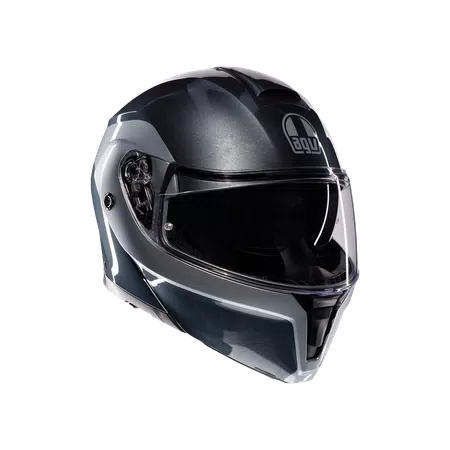 STREETMODULAR LEVICO GREY/SILVER - MOTORBIKE FLIP UP HELMET E2206 -  - 1