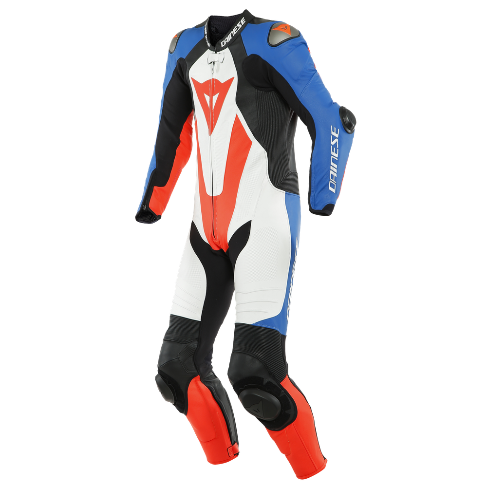 laguna-seca-5-1pc-leather-suit-perf-white-light-blue-black-fluo-red image number 0