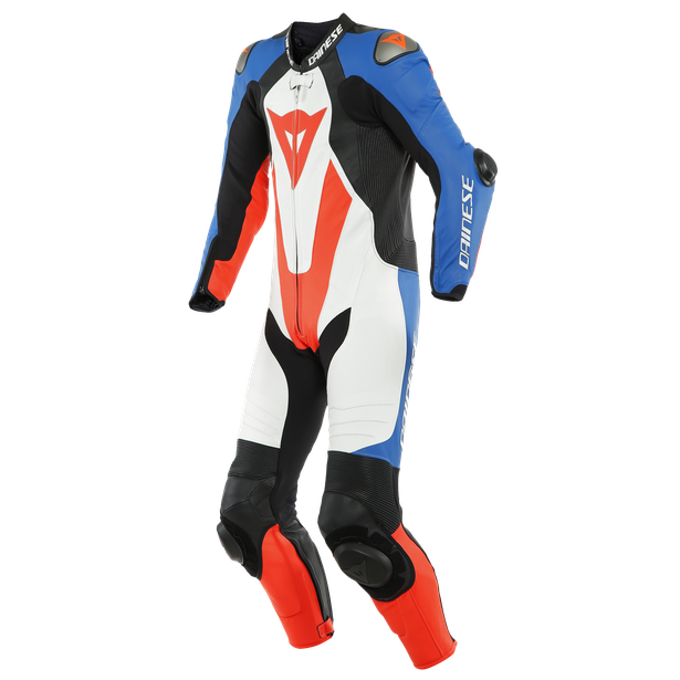 laguna-seca-5-1pc-leather-suit-perf-white-light-blue-black-fluo-red image number 0