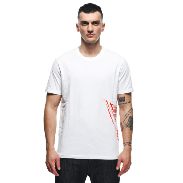 dainese-big-logo-t-shirt-uomo-white-fluo-red image number 2