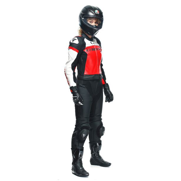 mirage-lady-leather-2pcs-suit-black-lava-red-white image number 28