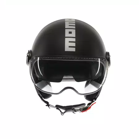 MOMODESIGN FGTR EVO MATT BLACK / SILVER - JET HELMET WITH DUAL VISOR E2206 -  - 2