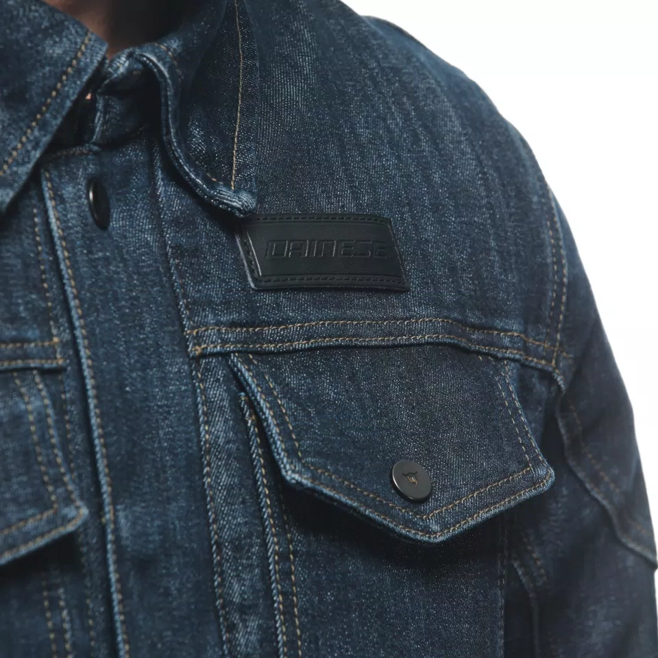 DENIM TEX - MEN'S MOTORCYCLE JACKET IN FABRIC - BLUE - 9