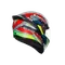 K1 S DUNDEE MATT LIME/RED - MOTORBIKE FULL FACE HELMET E2206