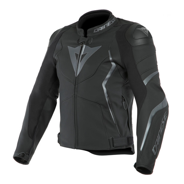 avro-4-giacca-moto-in-pelle-uomo-black-matt-anthracite image number 0