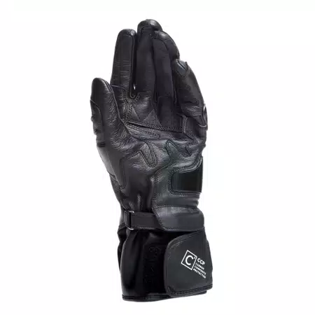 CARBON 4 - MEN'S MOTORCYCLE LONG LEATHER GLOVES - BLACK/BLACK/BLACK - 3