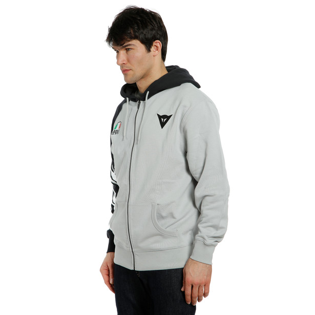 racing-service-full-zip-hoodie-glacier-gray-black image number 2