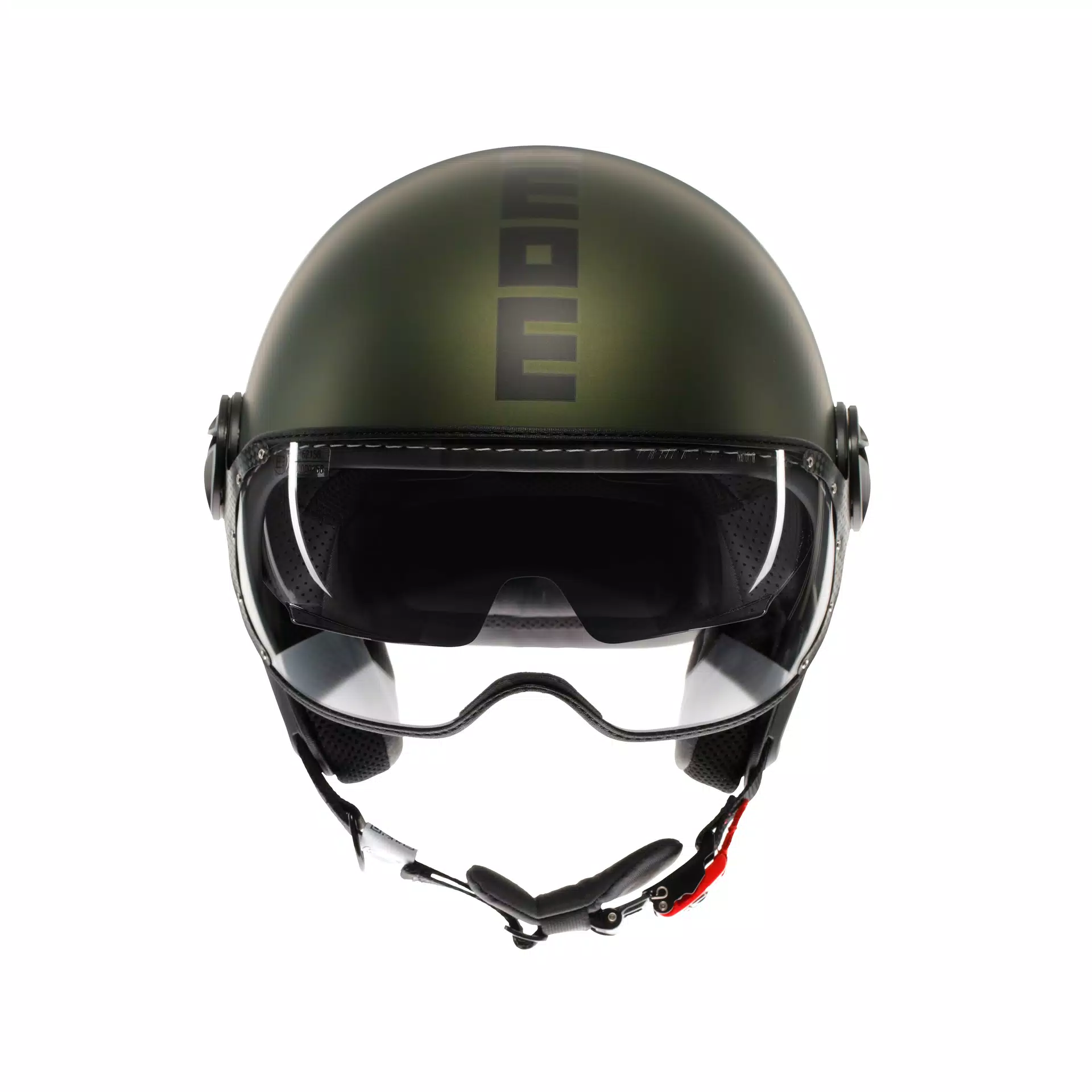 MOMODESIGN FGTR EVO MATT GREEN / BLACK - JET HELMET WITH DUAL VISOR E2206