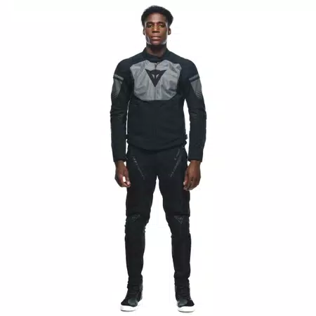 AIR FAST TEX - MEN'S SUMMER MOTORCYCLE JACKET IN FABRIC - BLACK/GRAY/GRAY - 3