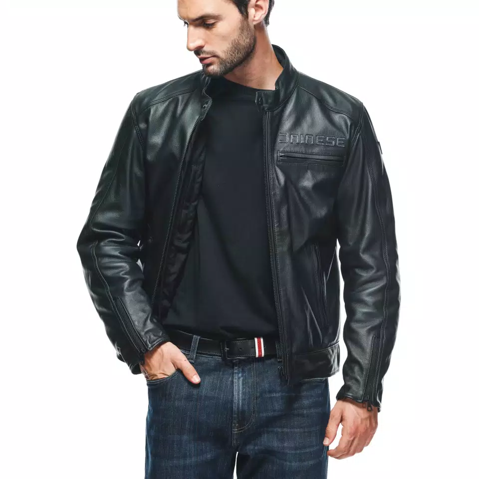 ZAURAX LEATHER JACKET - BLACK - 7