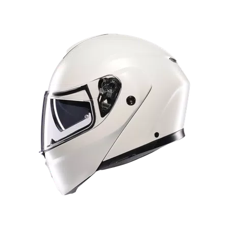 STREETMODULAR MONO MATT BLACK MATERIA WHITE - MOTORBIKE FLIP UP HELMET E2206 -  - 4