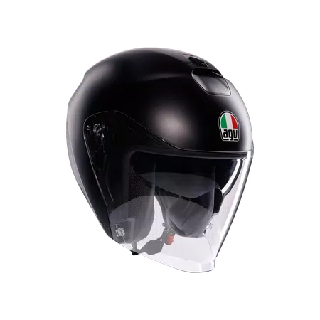 IRIDES MONO MATT BLACK - MOTORBIKE OPEN FACE HELMET E2206 -  - 1