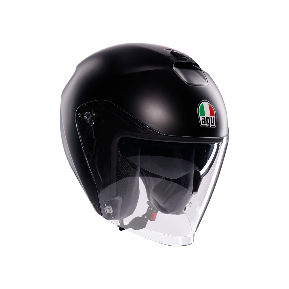 irides-mono-matt-black-motorbike-open-face-helmet-e2206 image number 0