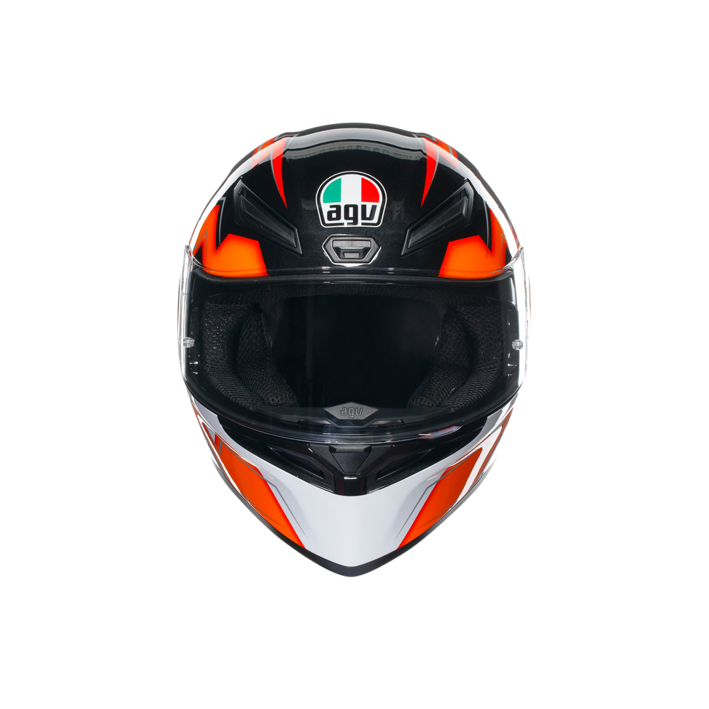 k1-s-kripton-black-orange-motorbike-full-face-helmet-e2206 image number 1