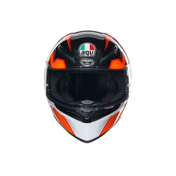 k1-s-kripton-black-orange-motorbike-full-face-helmet-e2206 image number 1