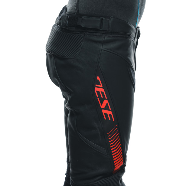 super-speed-pantaloni-moto-in-pelle-uomo-black-red-fluo image number 8