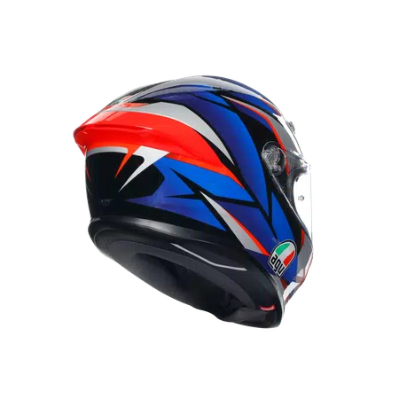 K6 S SLASHCUT BLACK/BLUE/RED - MOTORBIKE FULL FACE HELMET E2206 -  - 6