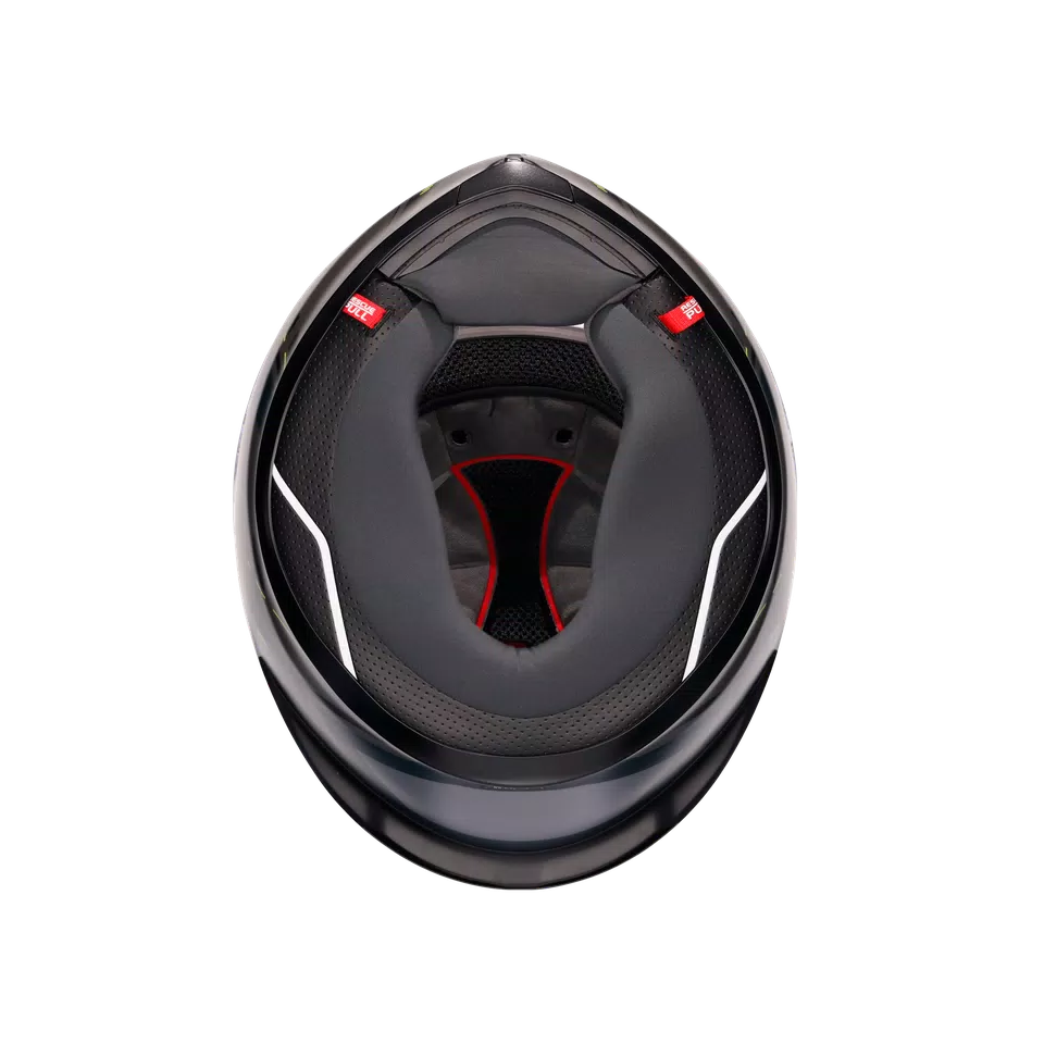K6 S ENHANCE MATT GREY/YELLOW FLUO - MOTORBIKE FULL FACE HELMET E2206 -  - 8
