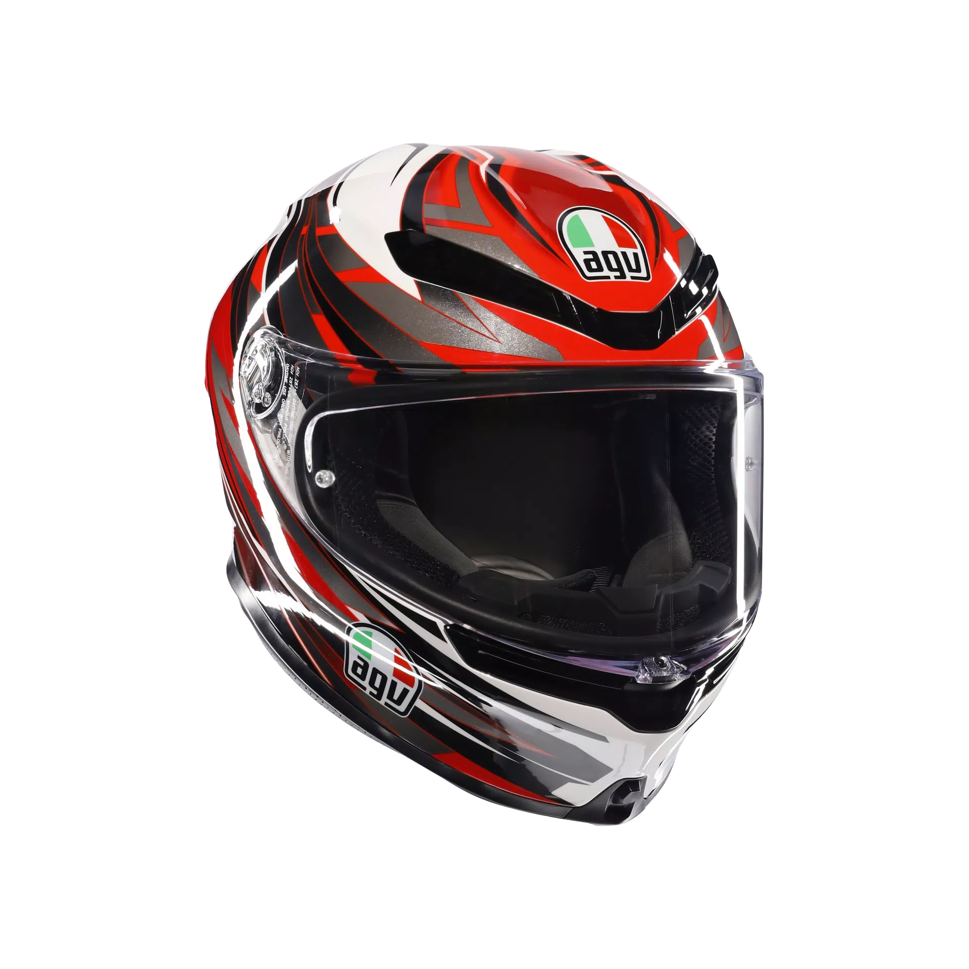 K6 S REEVAL WHITE/RED/GREY - CASQUE MOTO INT&Eacute;GRAL E2206