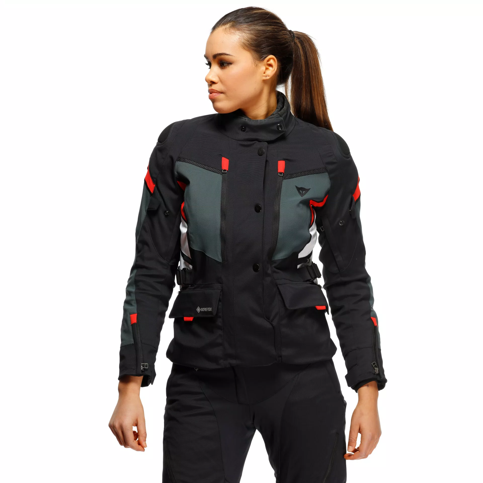 CARVE MASTER 3 LADY GORE-TEX® JACKET | BLACK/EBONY/LAVA-RED | Dainese