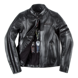 FRECCIA72 LEATHER JACKET BLACK/BLACK