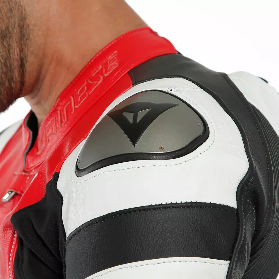 ASSEN 2 1 PC. PERF. LEATHER SUIT - WHITE/LAVA-RED/BLACK - 4