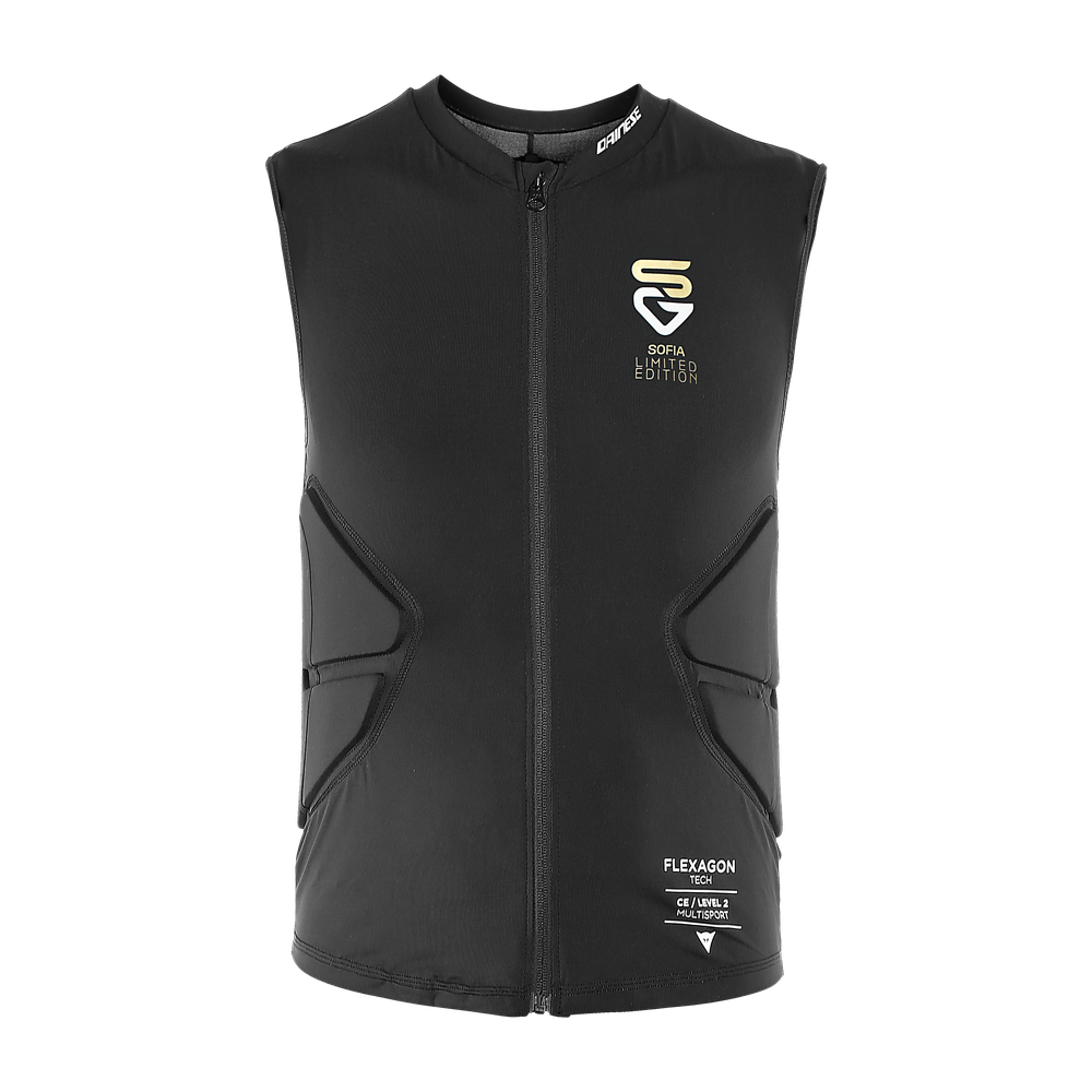 flexagon-gilet-de-protection-ski-homme-goggia-black-gold image number 1