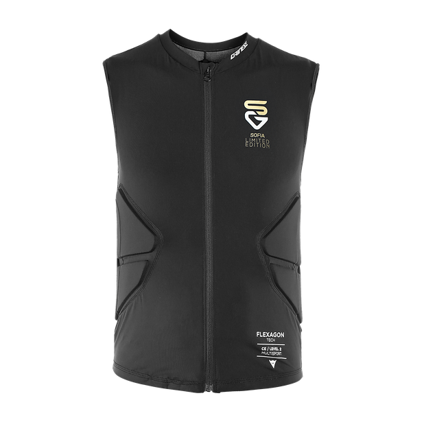 men-s-flexagon-protective-ski-vest-goggia-black-gold image number 1