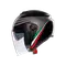 IRIDES BOLOGNA MATT BLACK/TRICOLORE - MOTORBIKE OPEN FACE HELMET E2206