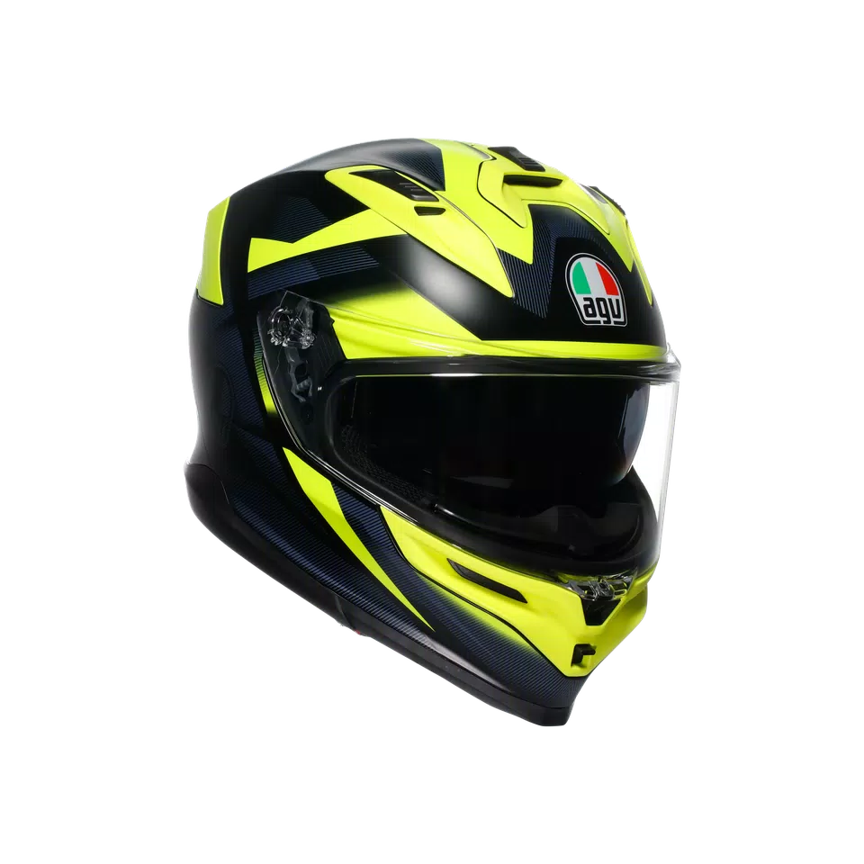 K7 MPLK GLIMPSE MATT BLACK/WHITE - MOTORBIKE FULL FACE HELMET DOT (E2206) -  - 1