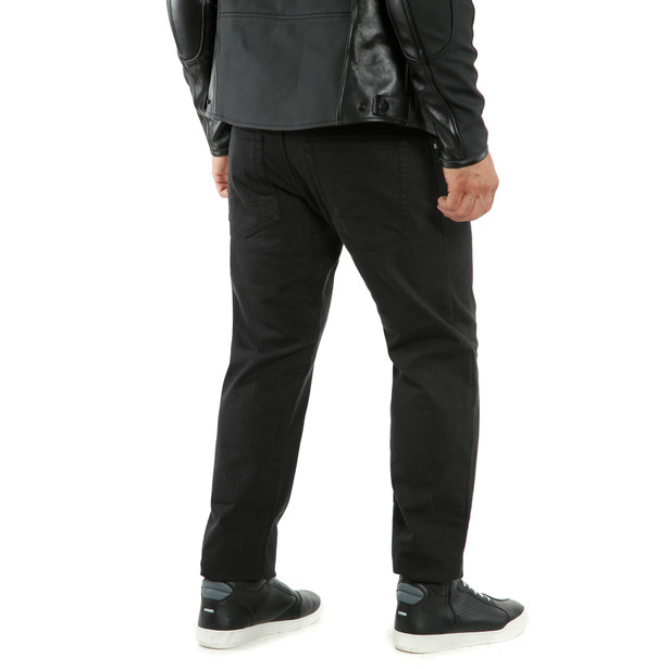 casual-regular-pantaloni-moto-in-tessuto-uomo-black image number 3