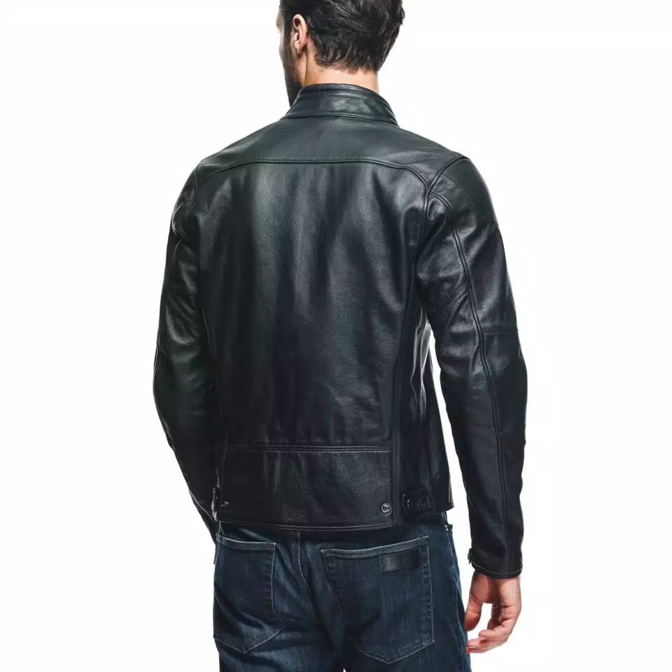 MIKE 3 - GIACCA MOTO IN PELLE UOMO - BLACK - 10