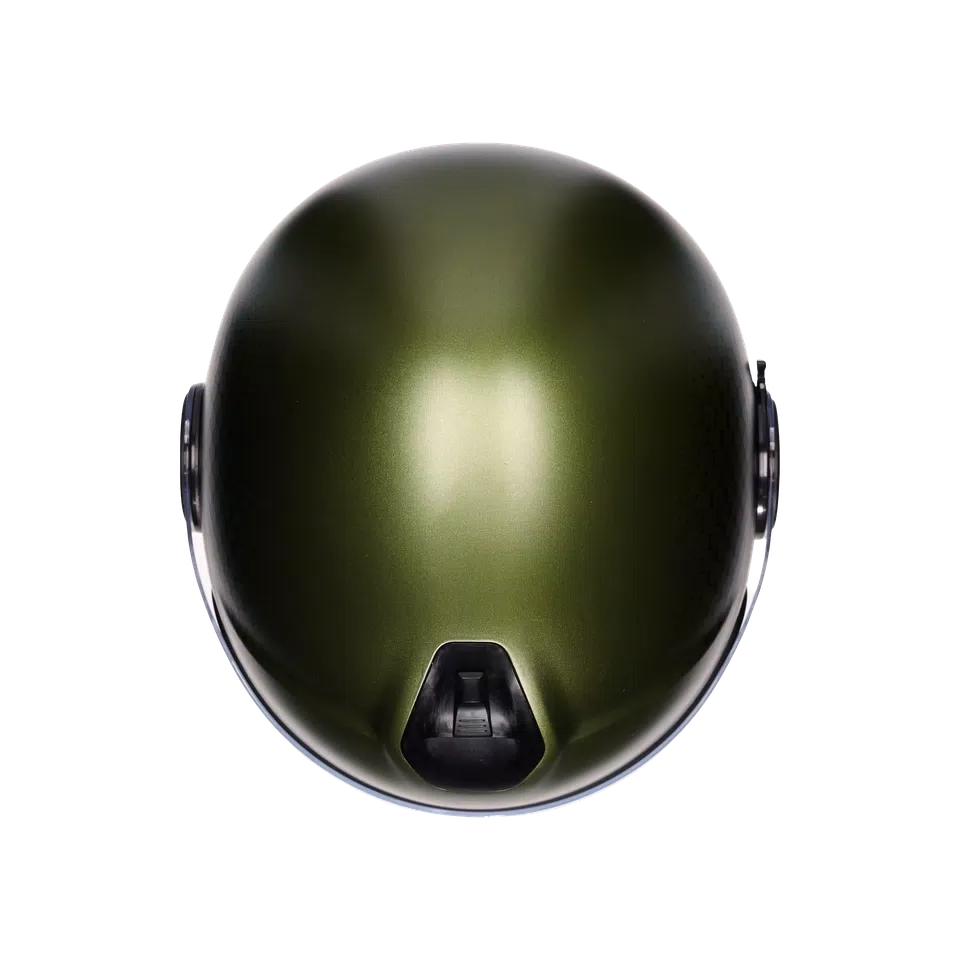ETERES ANDORA MATT GREEN/BLACK - MOTORBIKE OPEN FACE HELMET E2206 -  - 7
