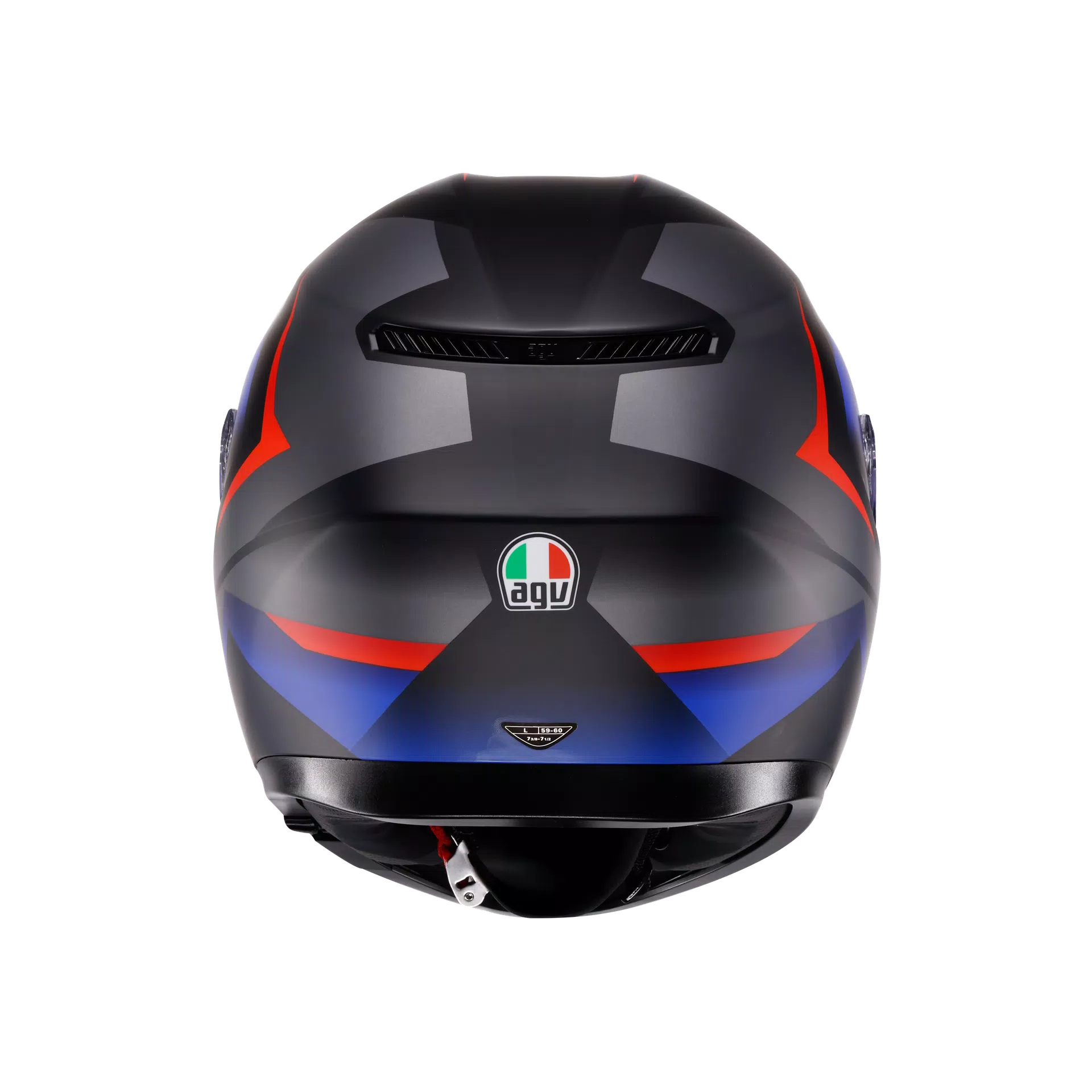 K3 STRIGA MATT BLACK/BLUE/RED - MOTORBIKE FULL FACE HELMET E2206