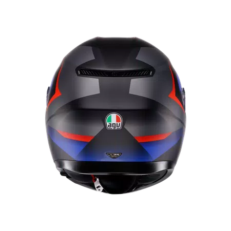 K3 STRIGA MATT BLACK/BLUE/RED - MOTORBIKE FULL FACE HELMET E2206 -  - 5