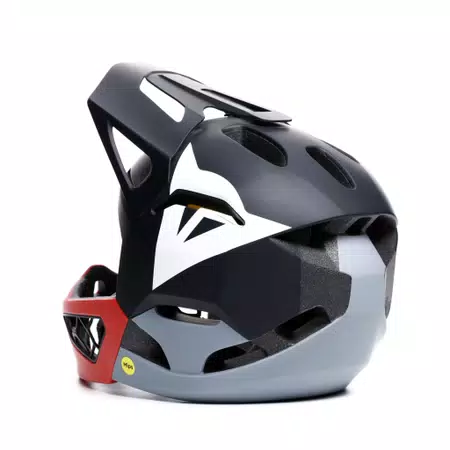 LINEA 01 MIPS EVO - FULL FACE BIKE HELMET - MONO MATT BLACK/RED/NARDO GREY - 4
